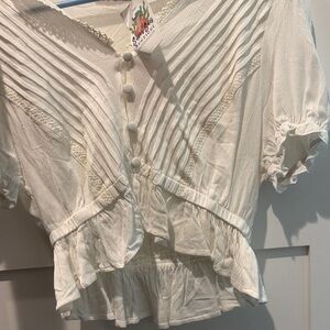 Elegant Cream Button-Up Blouse